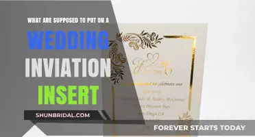 Wedding Invitation Insert: What to Include