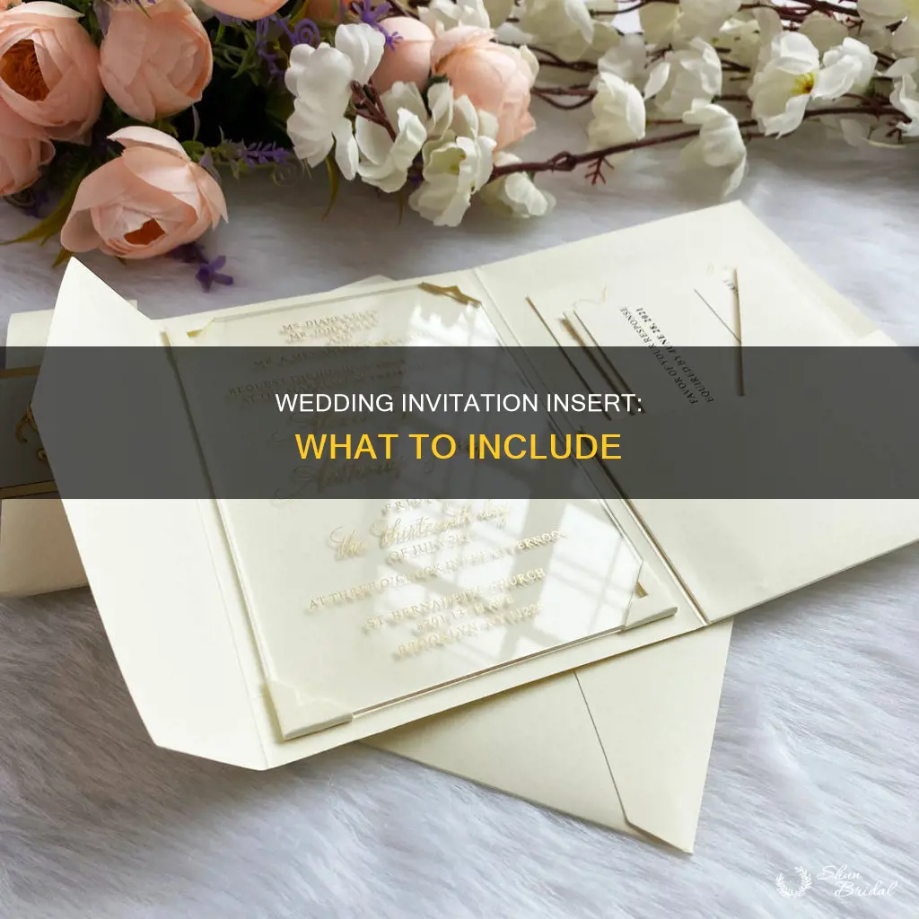 what are supposed to put on a wedding inviation insert