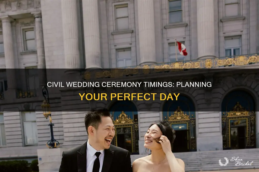what are the civil wedding ceremony timings