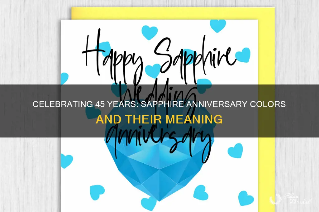 what are the colors for 45th wedding anniversary