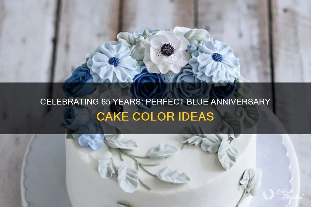 what are the colors for a 65th wedding anniversary cake