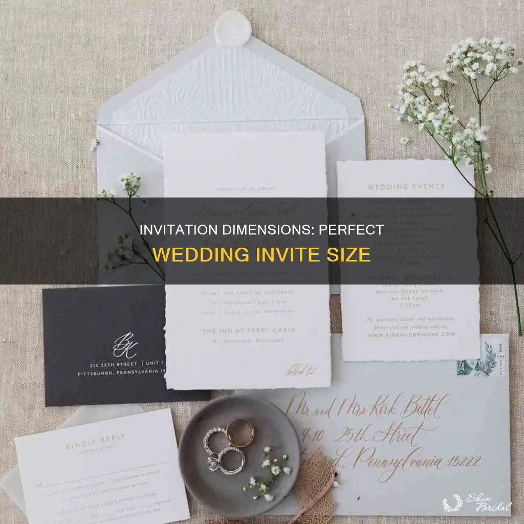 what are the dimensions of a wedding invitation