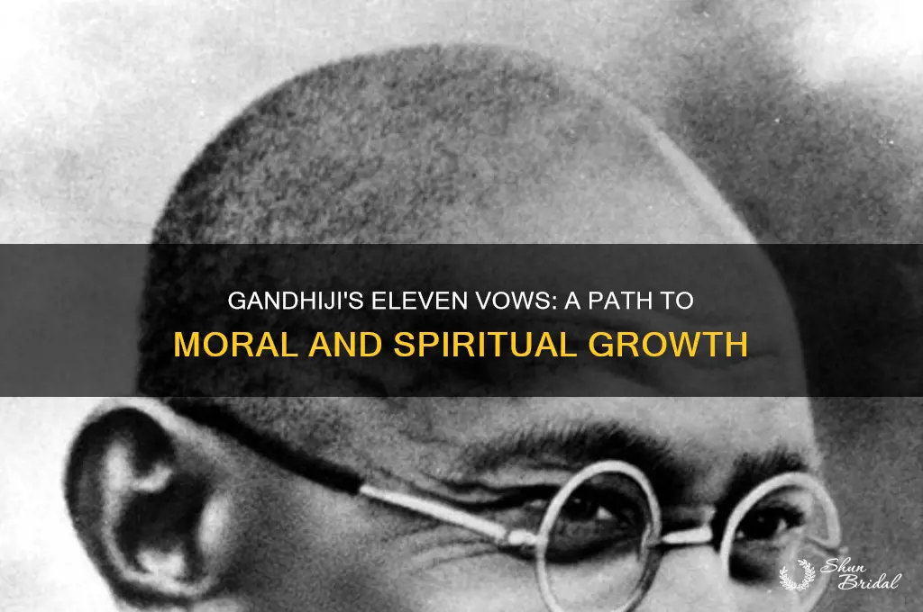 what are the eleven vows that gandhiji prescribed