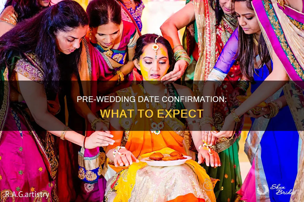 what are the events before confirmation of wedding date