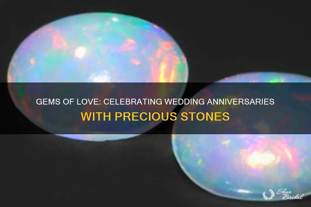 what are the gems that represent different wedding anniversarie