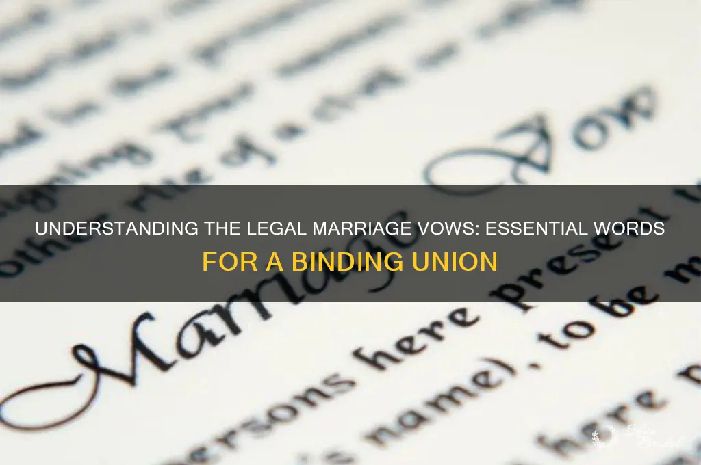 what are the legal marriage vows