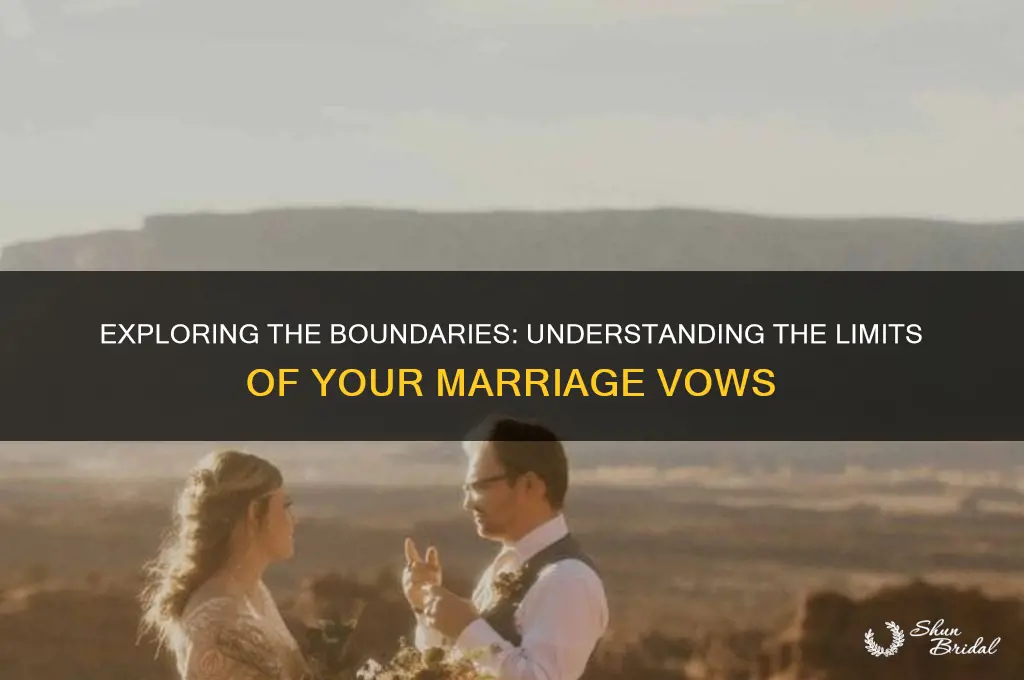 what are the limits of your marriage vows
