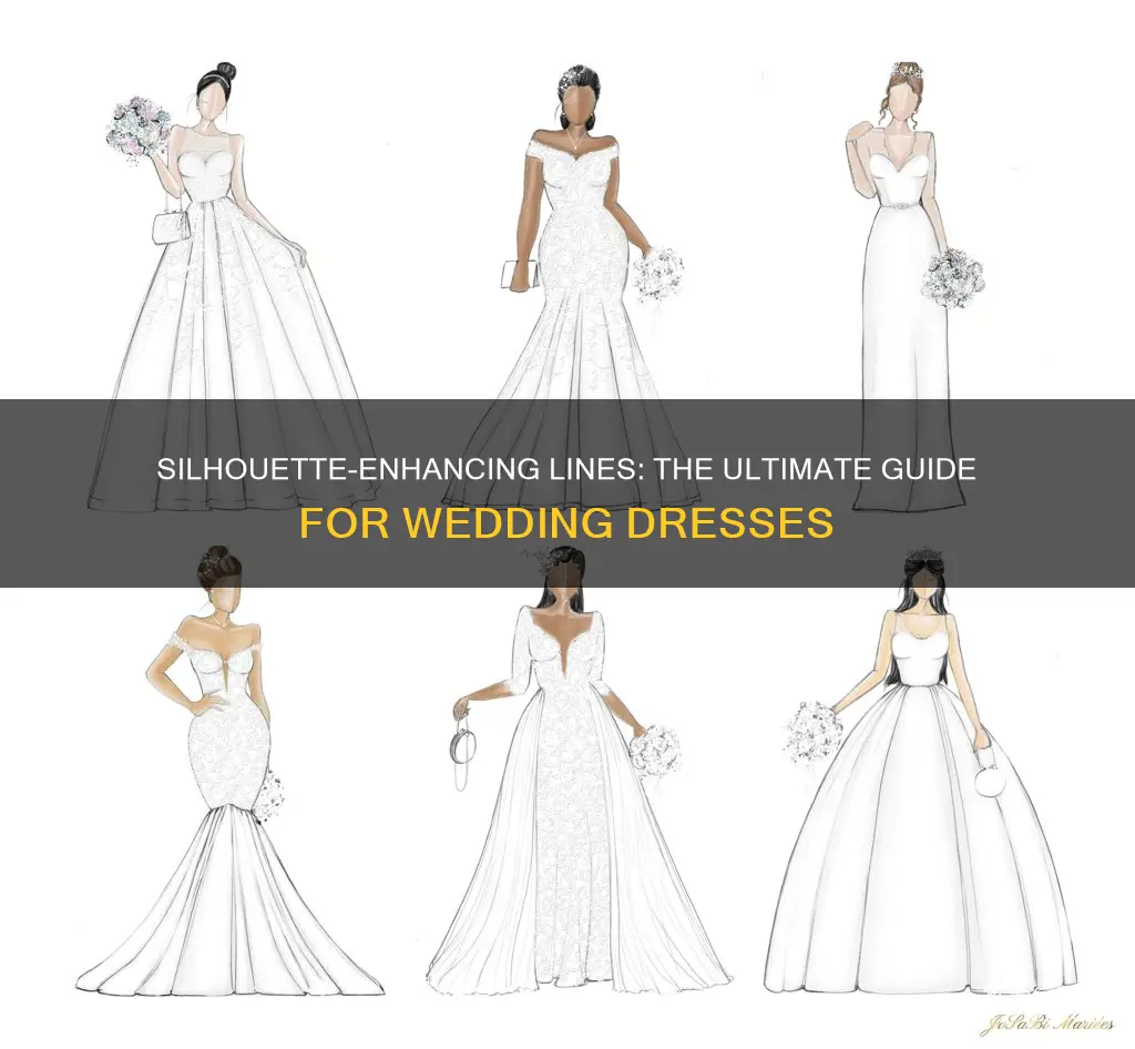 what are the lines that match silhouette in wedding dress