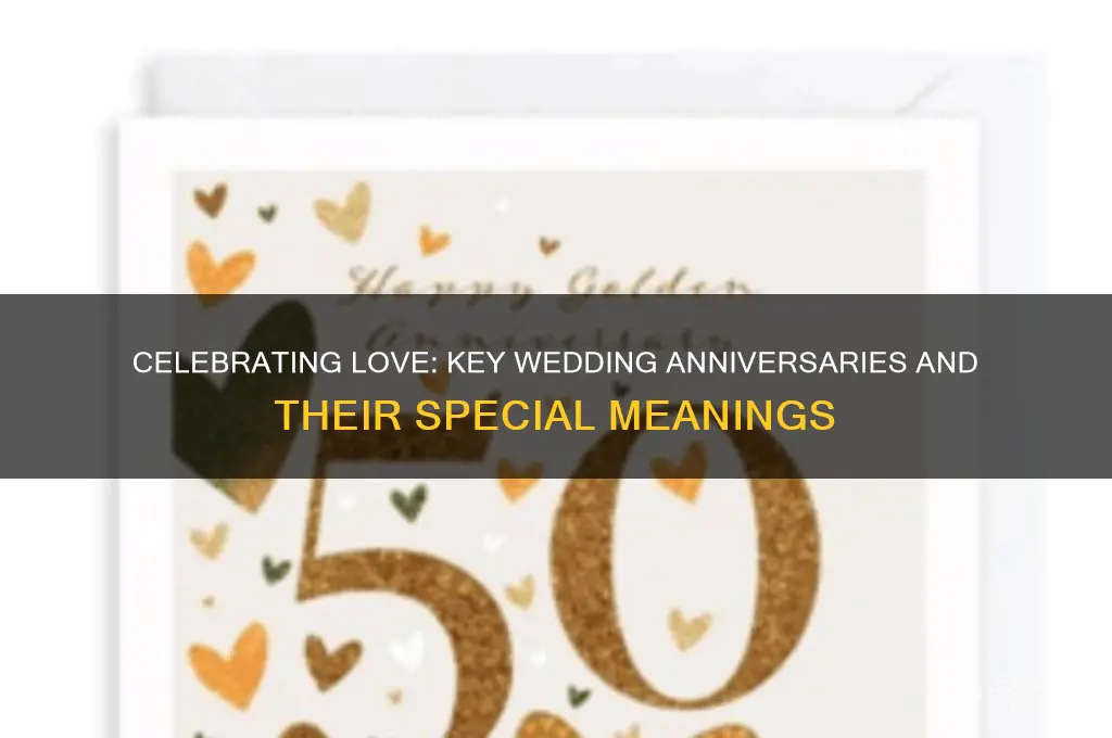 what are the most important wedding anniversaries