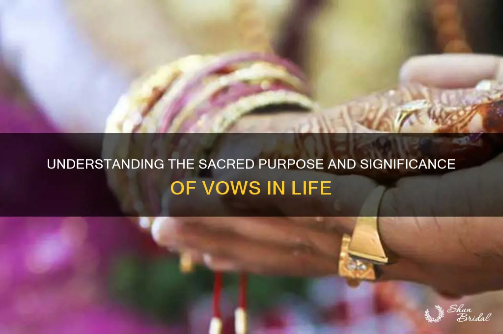 what are the purpose purposes of vows