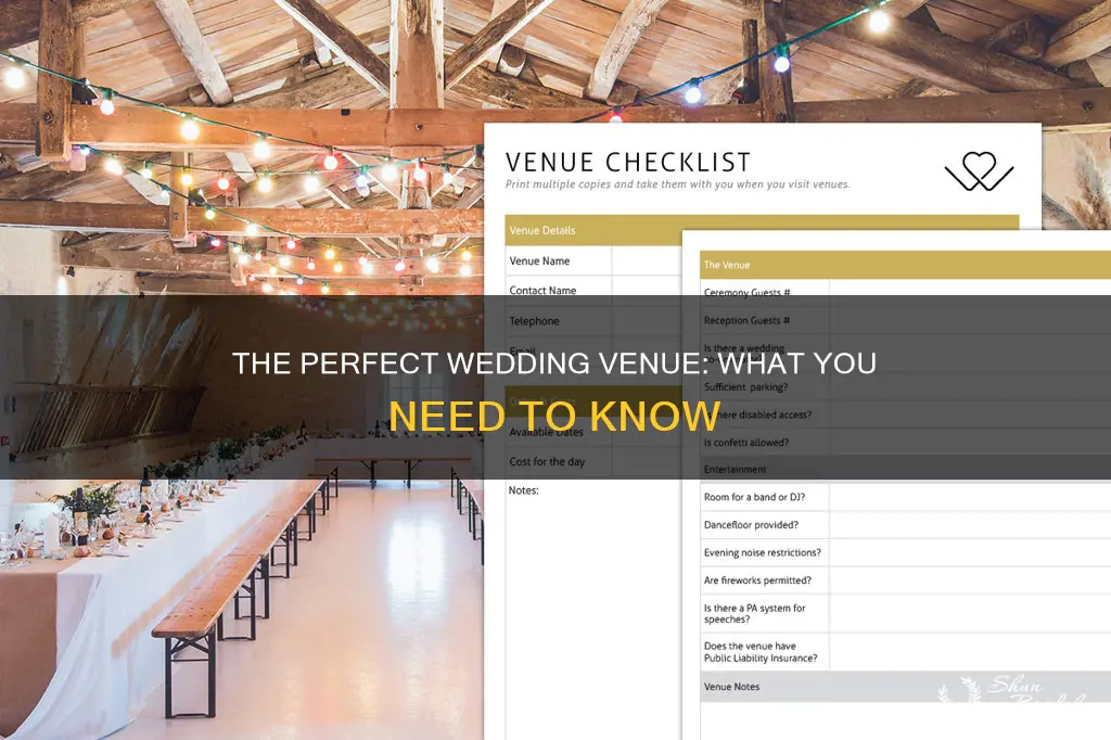 what are the requirements for a wedding venue