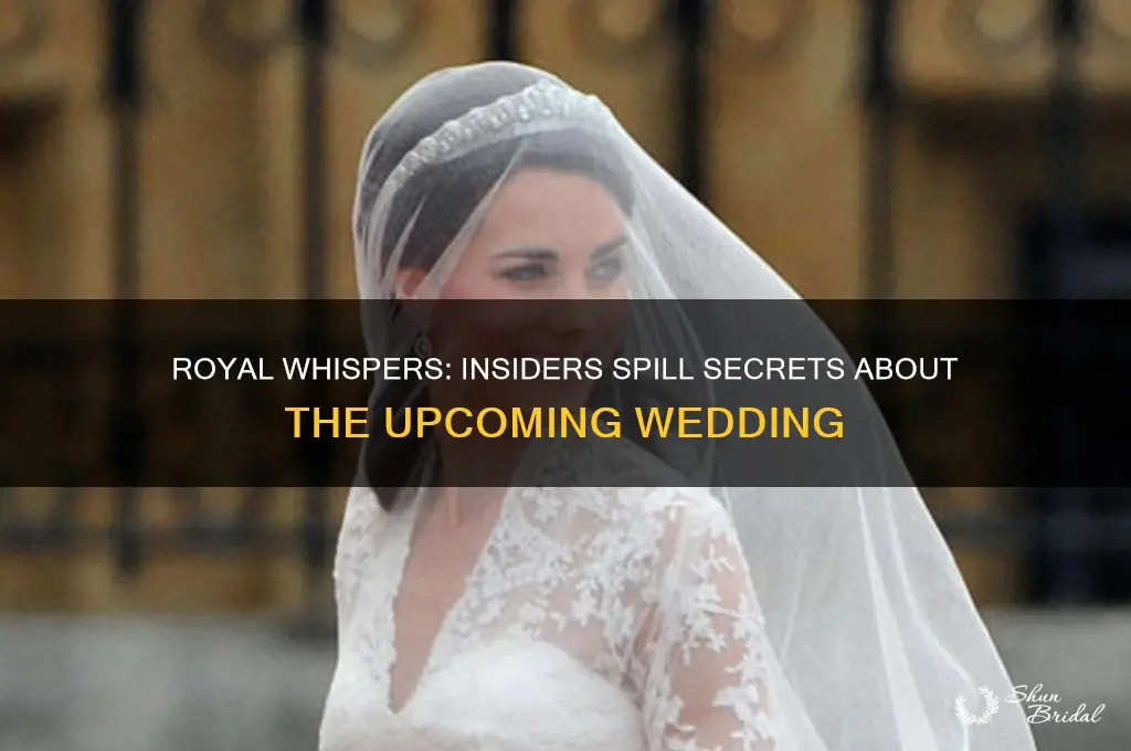 what are the royal insiders saying about the wedding