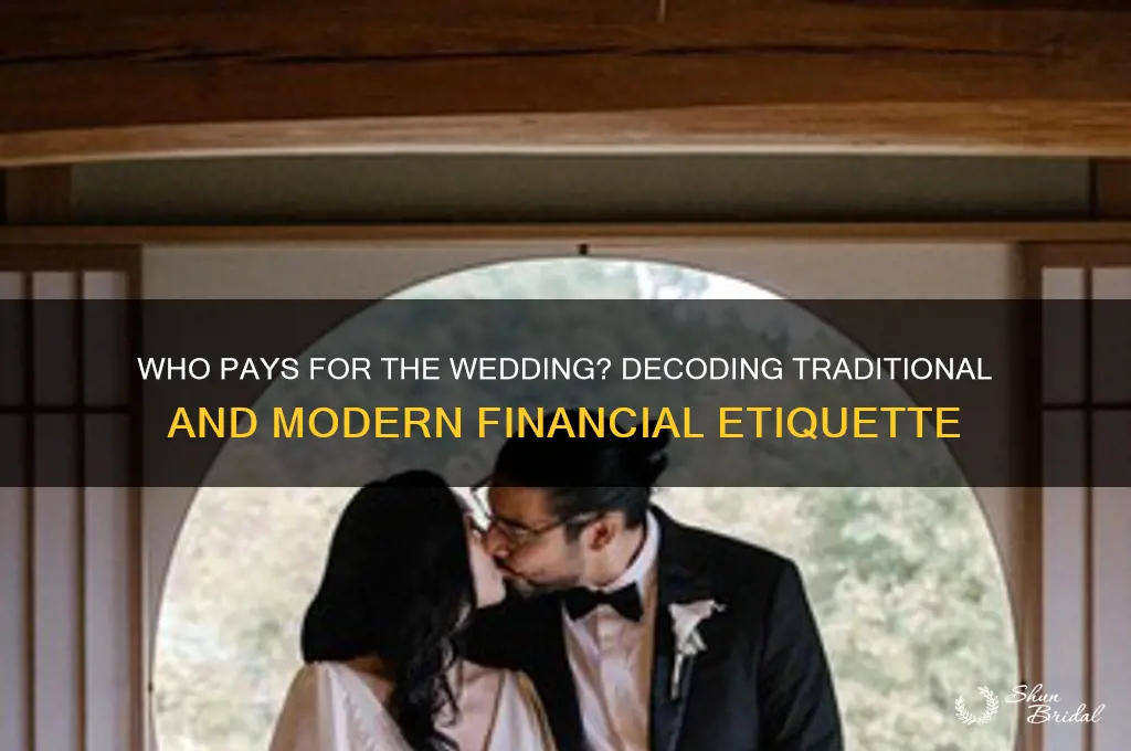 what are the rules around who pays for the wedding