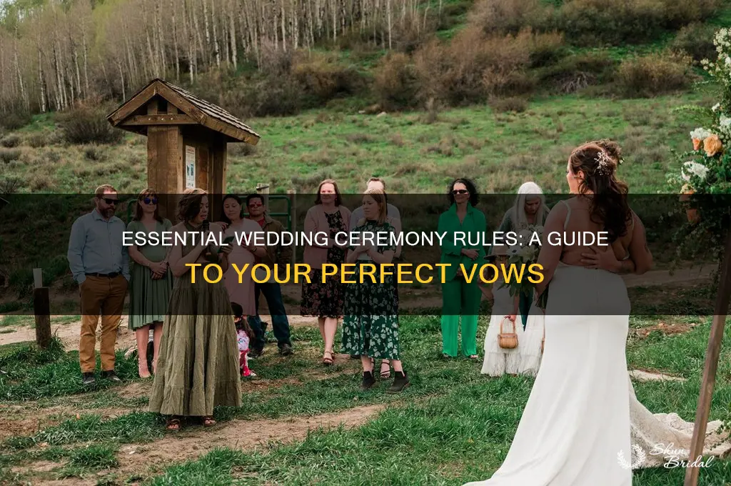 what are the rules to perform a wedding ceremony