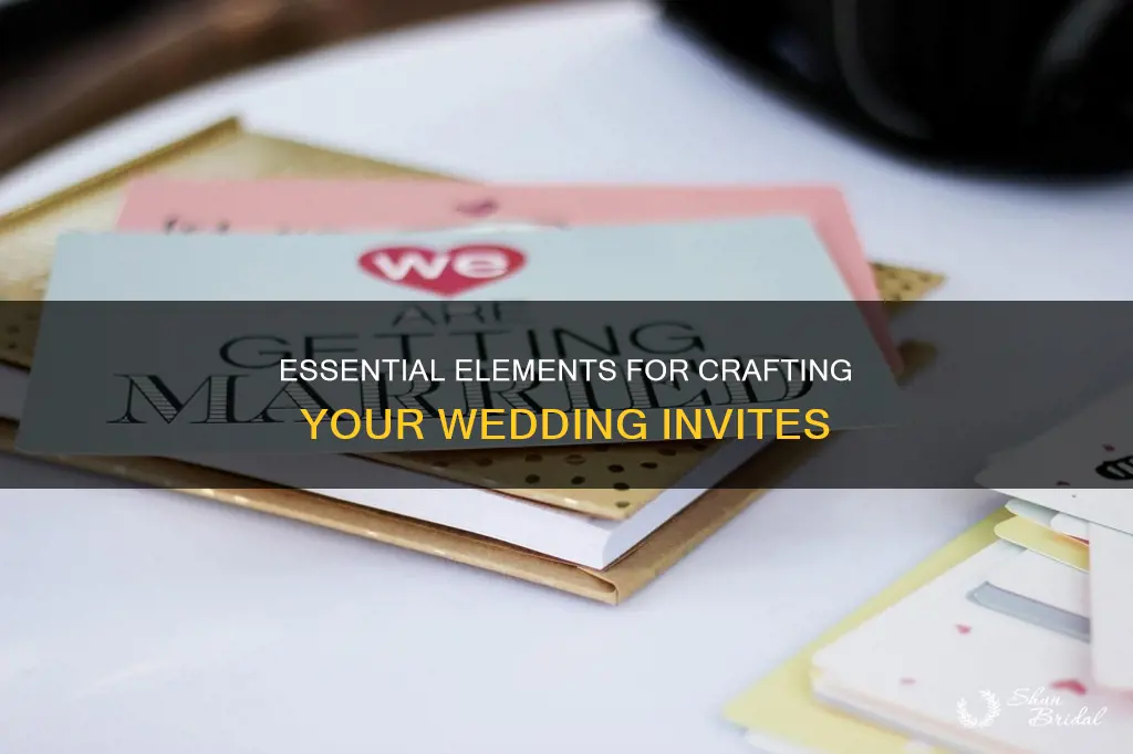 what are the things needed to pick for wedding invites