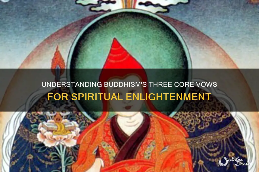 what are the three vows of buddhism