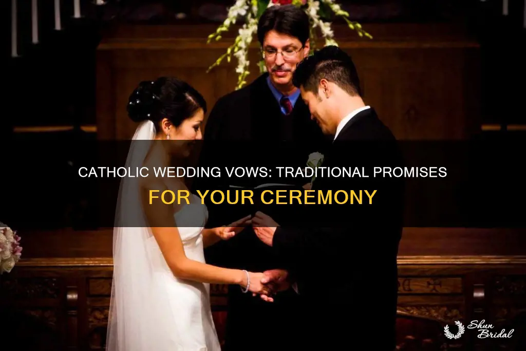 what are the traditional catholic wedding vows