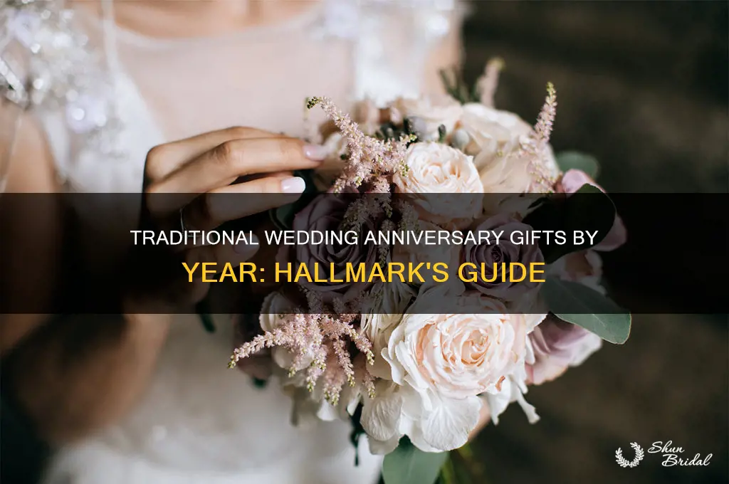 what are the traditional wedding anniversary gifts by year hallmark