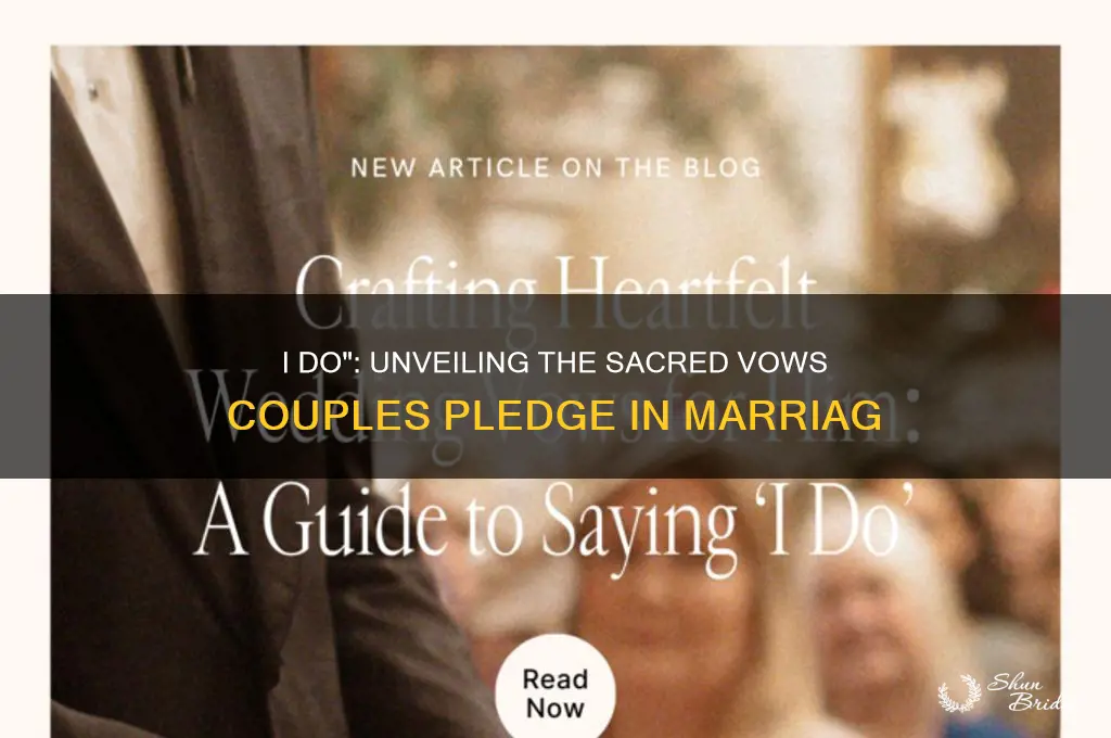 what are the vows that the couple say i do