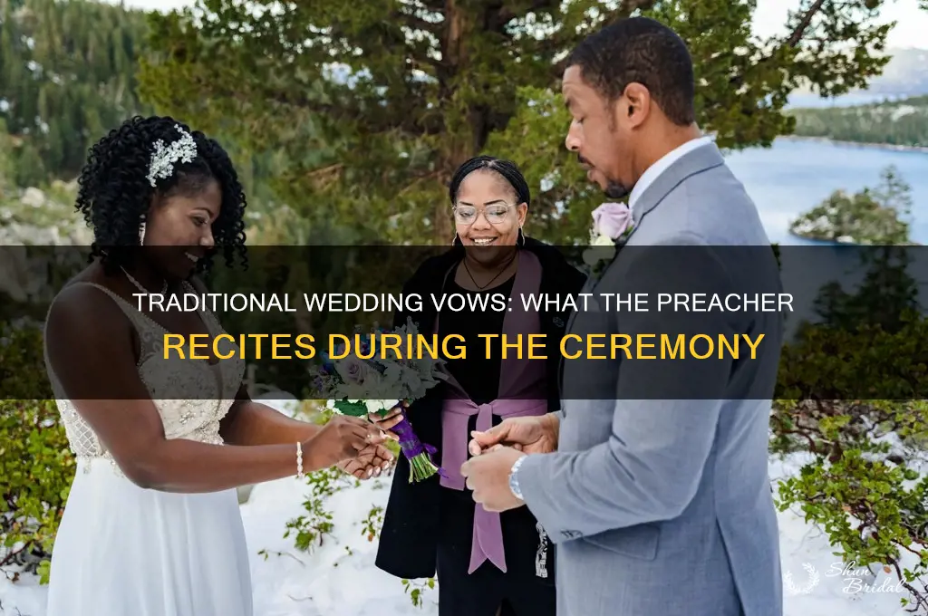 what are the wedding vows that the preacher says