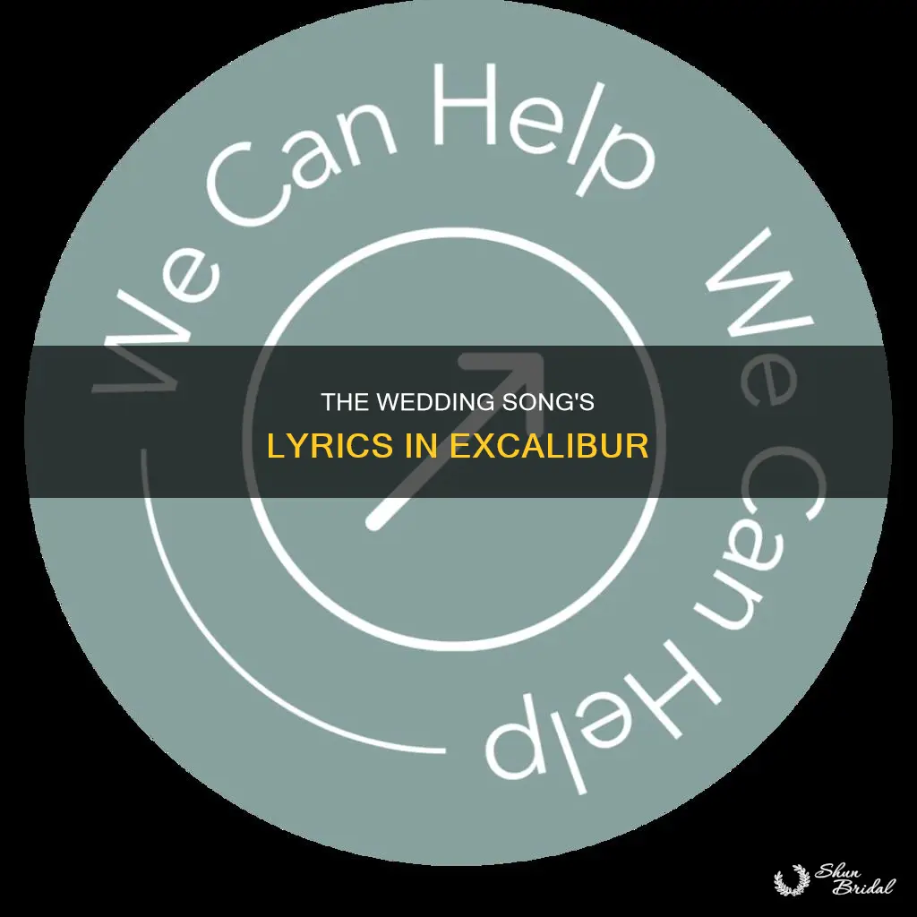 what are the words in the wedding song in excalibur