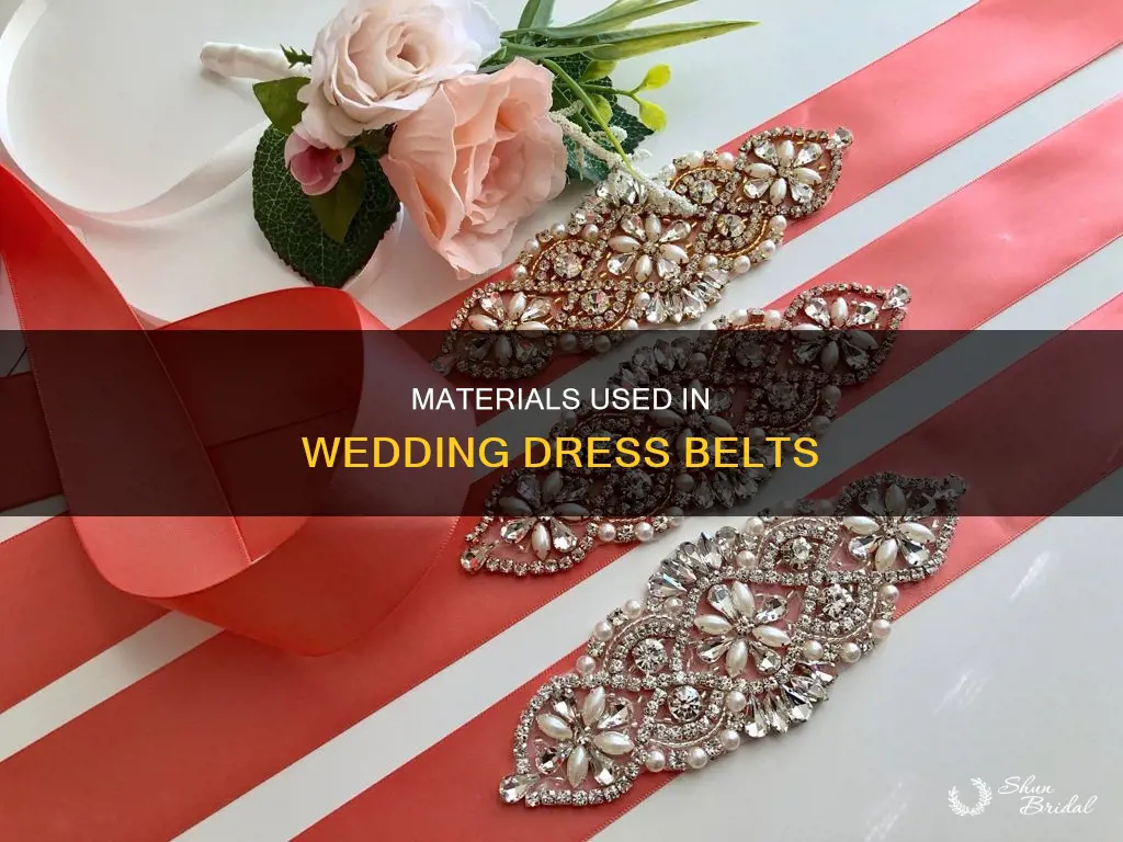 what are wedding dress belts made from