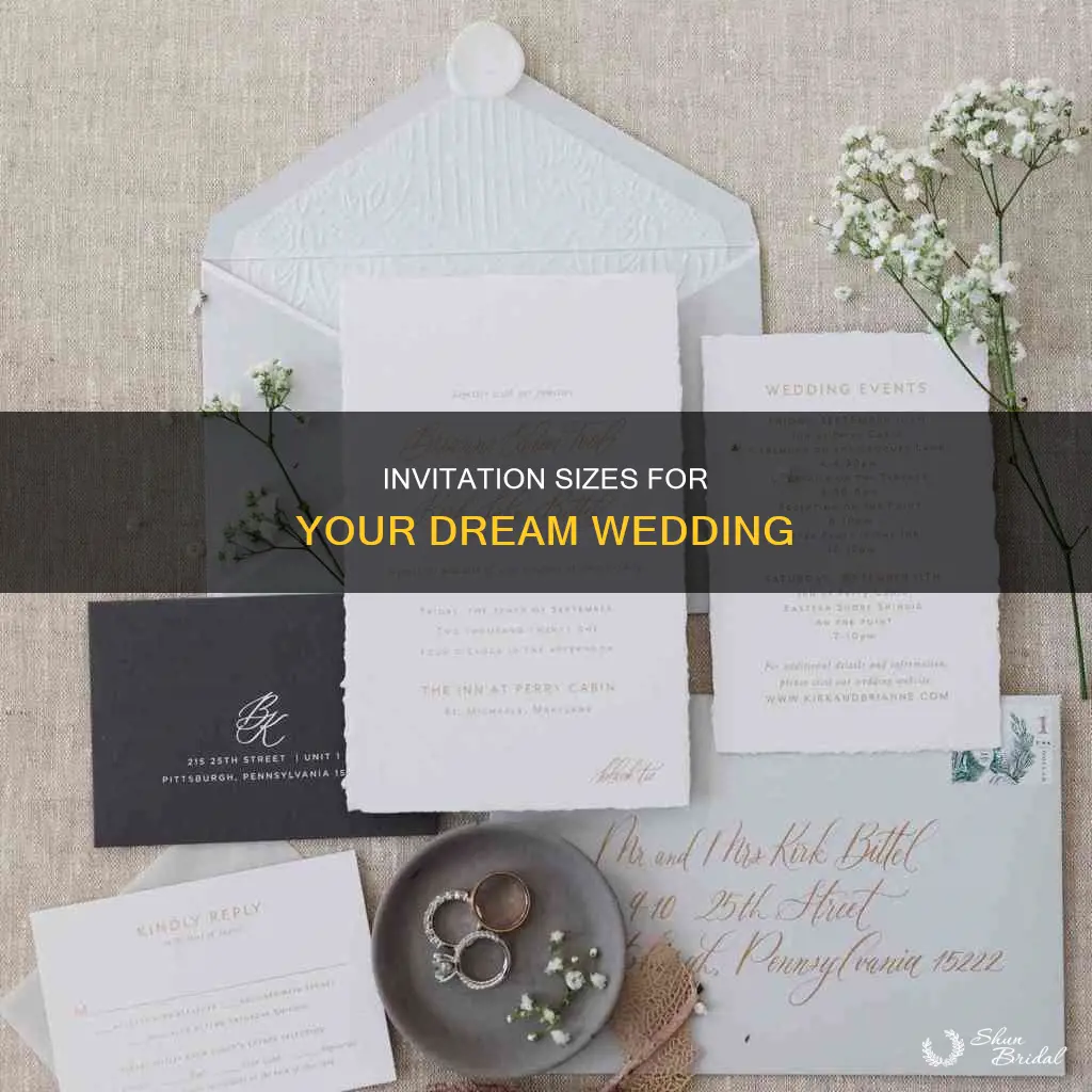 what are wedding invitation sizes