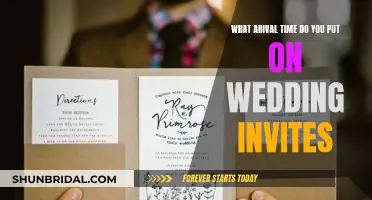 The Ideal Wedding Invite Arrival Time