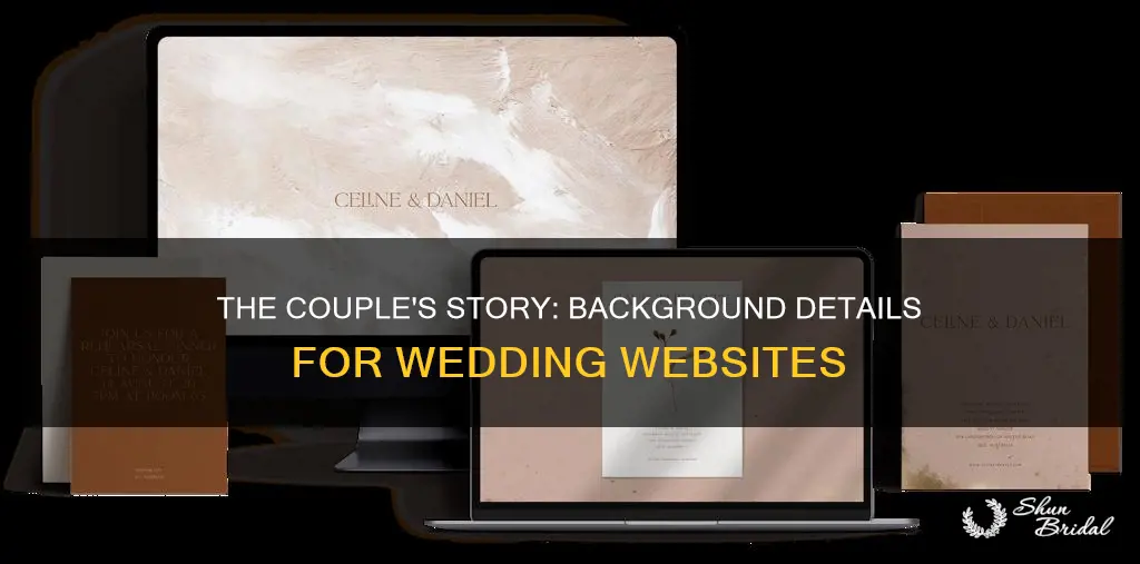 what background info to put on wedding website