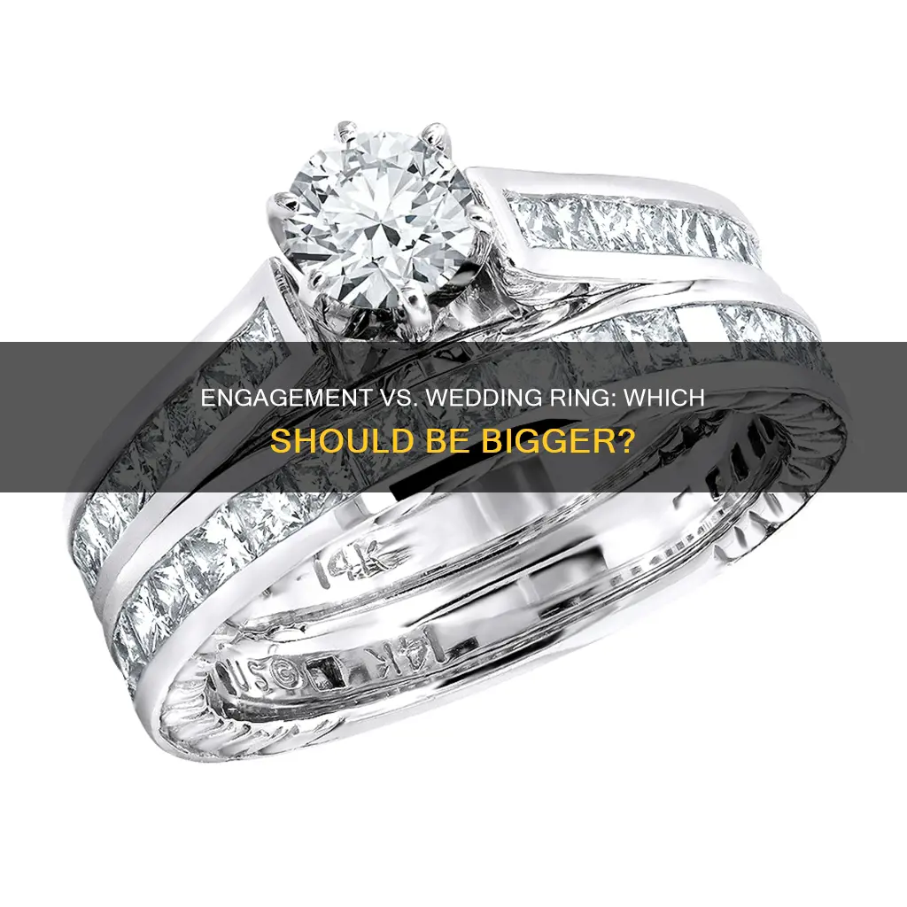 what bigger engagement ring or wedding ring