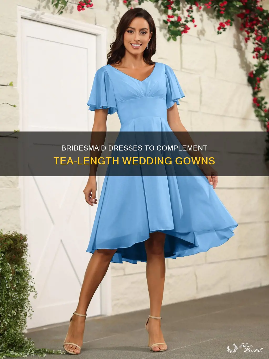 what bridesmaid dresses go with tea length wedding dress