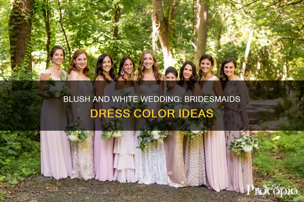 what bridesmaids.dresses go with a white and blush wedding dress