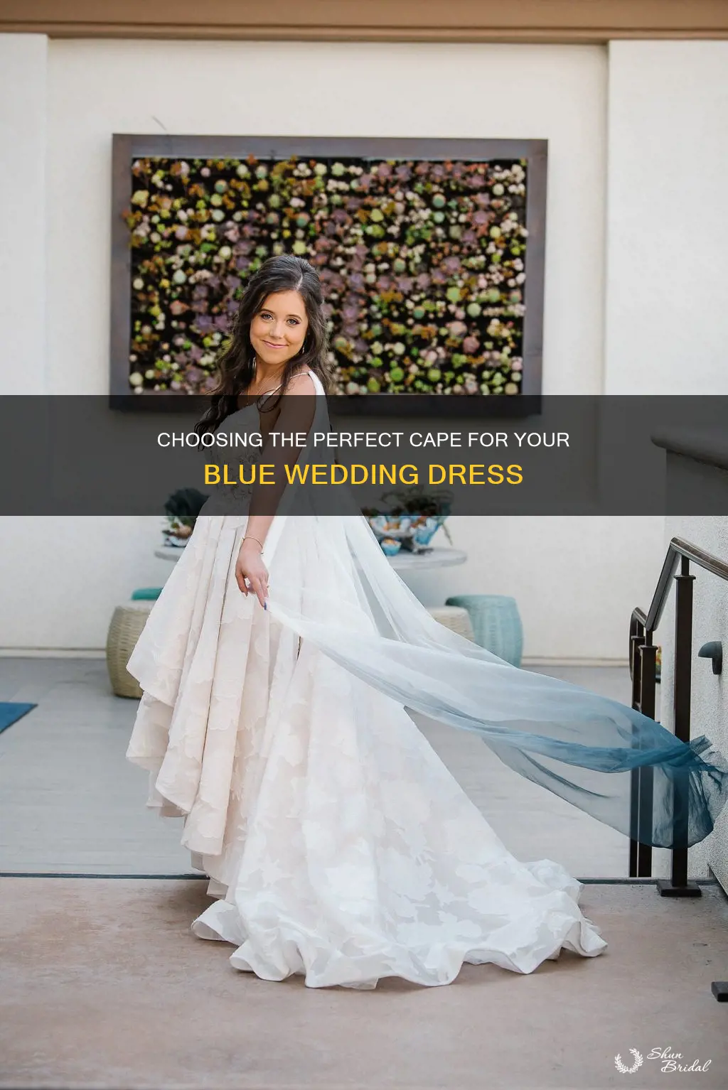what cape can I use for a blue wedding dress