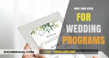 Choosing the Perfect Card Stock for Elegant Wedding Programs