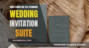 Invitation Suite Components: Cards for a Standard Wedding