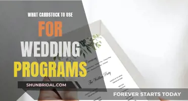 Choosing the Perfect Cardstock for Your Wedding Programs