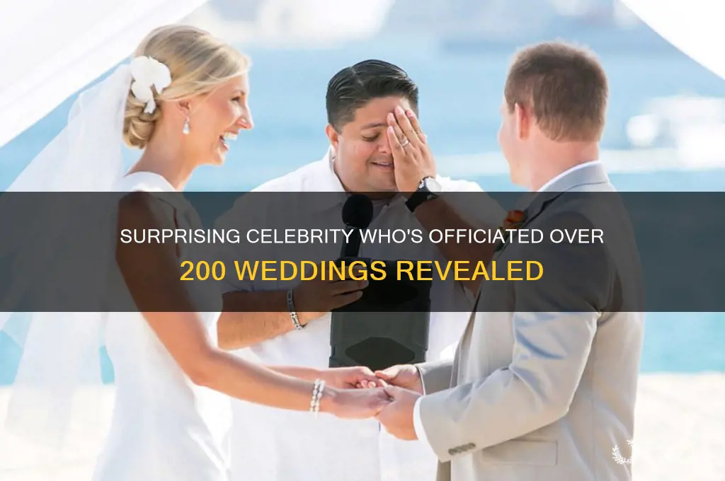 what celebrity has officiated over 200 weddings