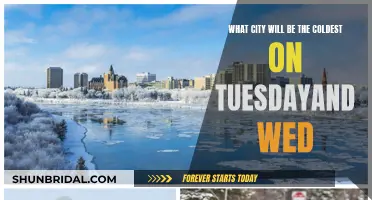 Winter's Chill: Cities to Shiver on Tuesday and Wednesday