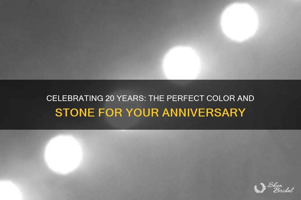what color and stone is for 20 year wedding anniversary