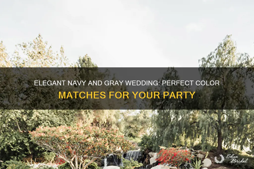 what color best matches a navy and gray wedding party