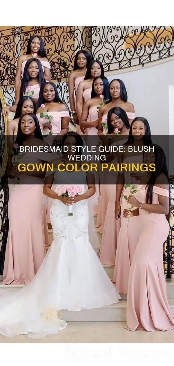 what color bridesmaid dress with blush wedding gown