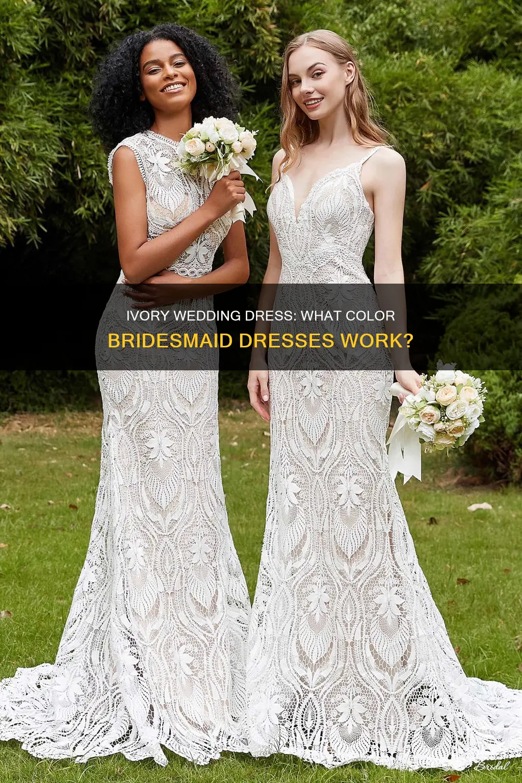 what color bridesmaid dresses go with ivory wedding dress