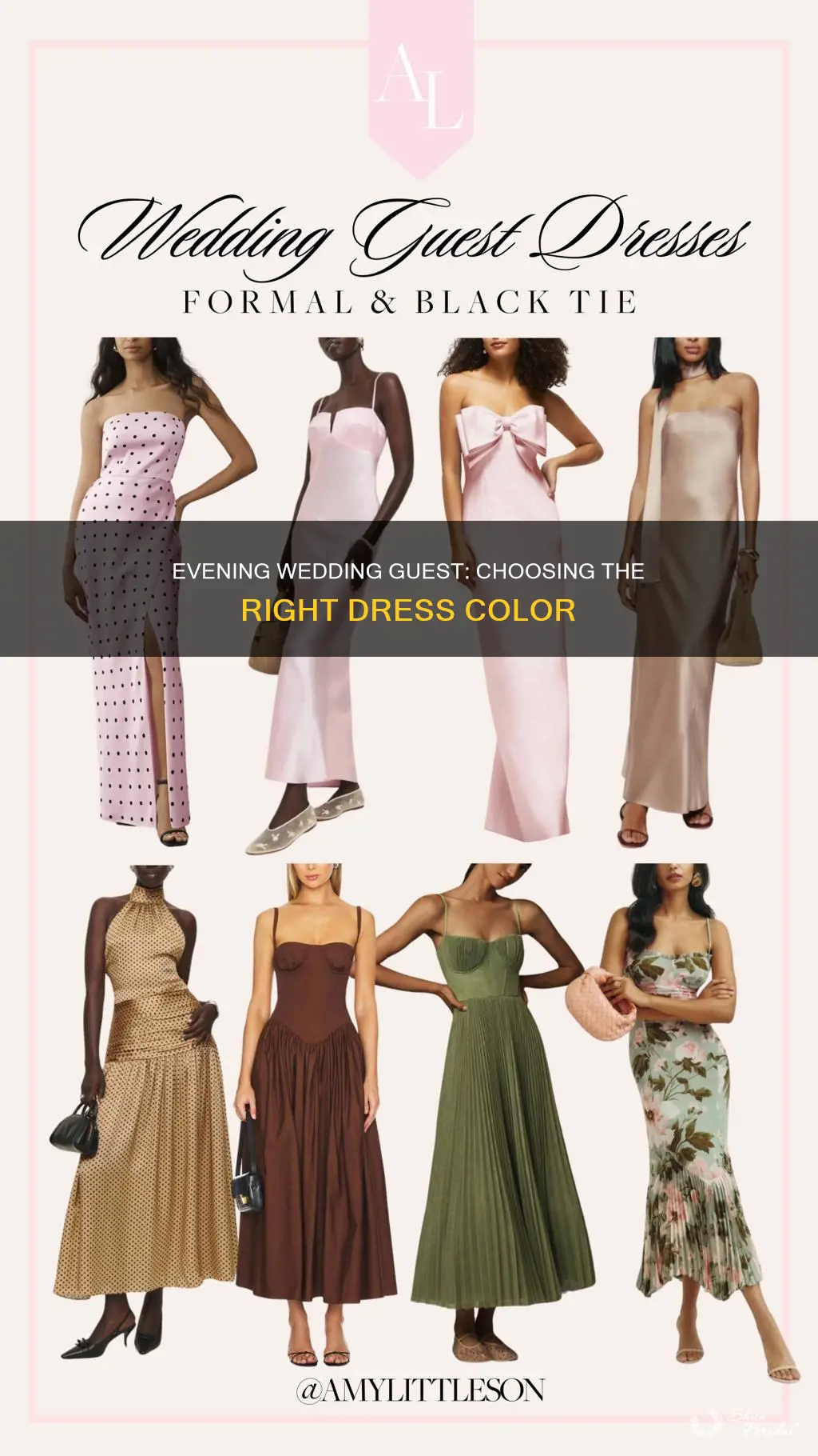 what color dress for an evening wedding