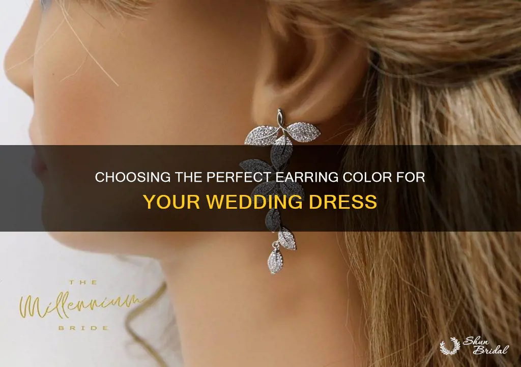 what color earrins wedding dress