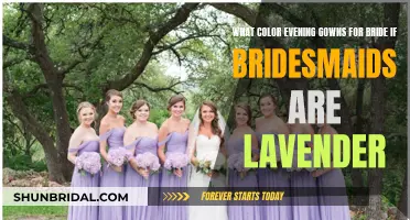 Evening Gown Colors for Brides: Lavender Bridesmaids