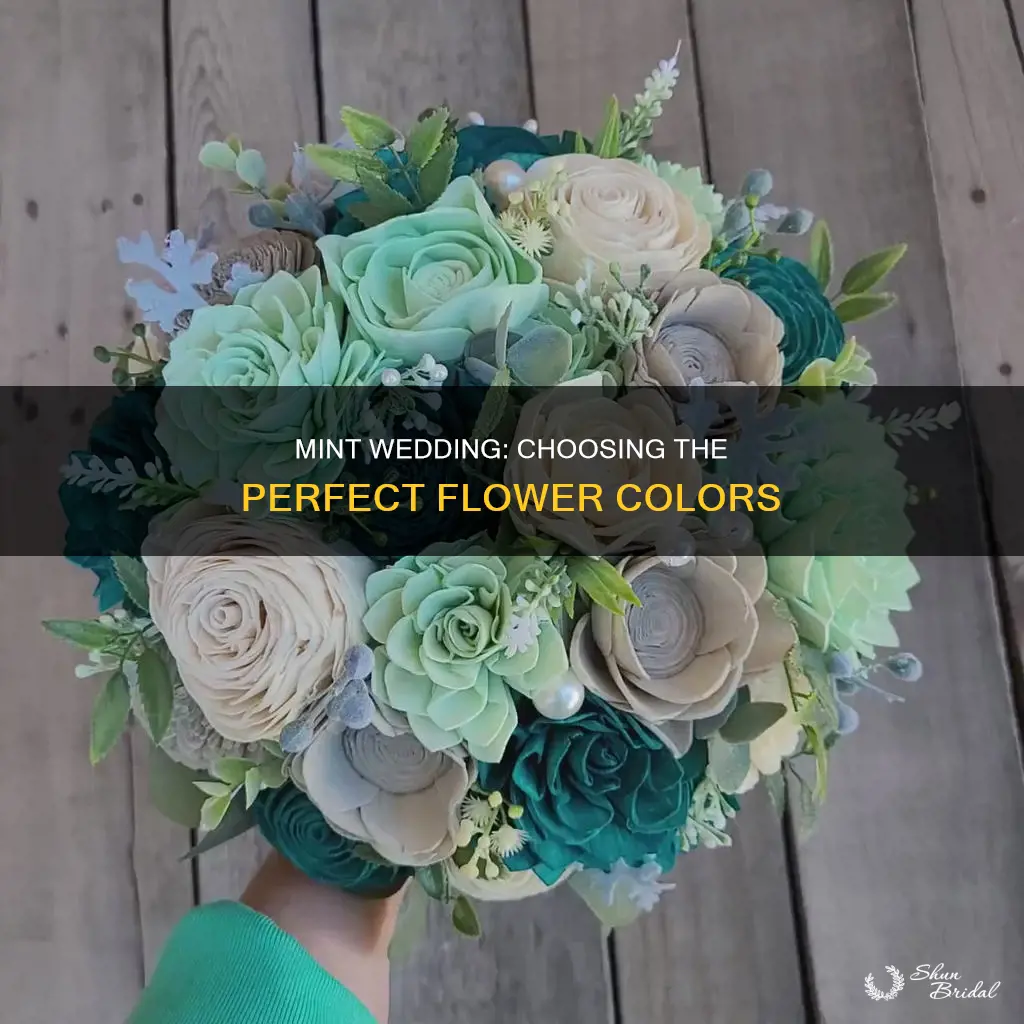 what color flowers to have for a mint wedding