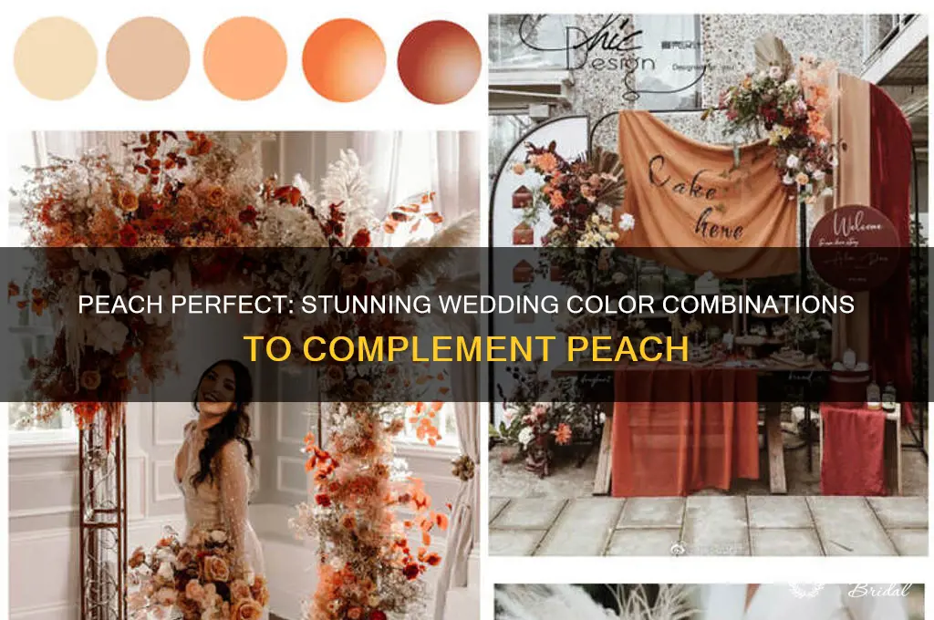 what color goes well with peach for a wedding