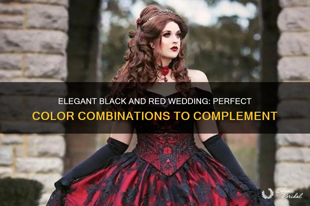 what color goes with black and red wedding