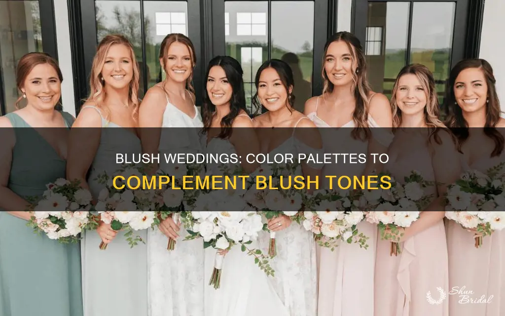 what color goes with blush for wedding reception