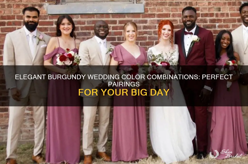 what color goes with burgundy wedding